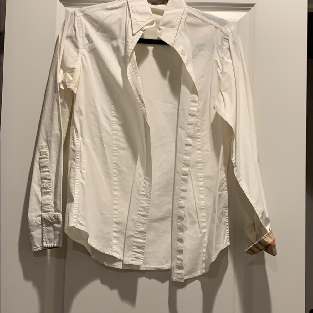 White Burberry blouse